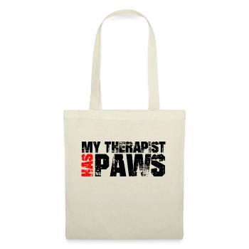 Mon thérapeute a des pattes 4 - Sac en tissu - nature - Devant