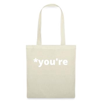 *Vous êtes - Sac en tissu - nature - Devant