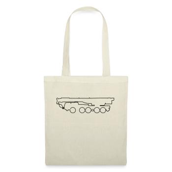 Mobile Crane Retracted Side View Line Style - Tote Bag - nature - Front