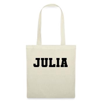 Name - Julia - Stoffbeutel - Natur - Vorne