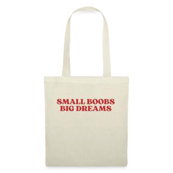 Small Boobs Big Dreams Aesthetic Y2K - Sac en tissu - nature - Devant