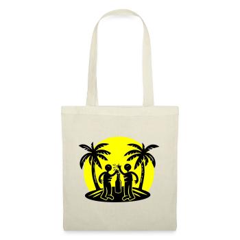 Boire à la fête sur la plage de l’île - Sac en tissu - nature - Devant