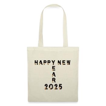 HAPPY new year 2025 - Stoffbeutel - Natur - Vorne