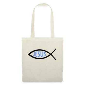 jesus fisch symbol - Stoffbeutel - Natur - Vorne