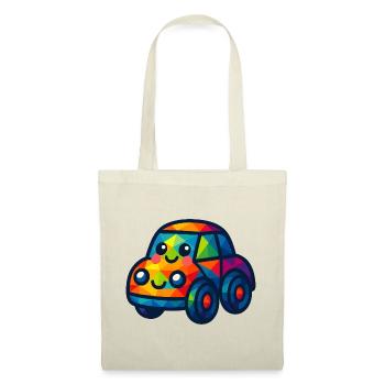 WPAP Polygon Kawaii Style Baby Toy Car - Tote Bag - nature - Front