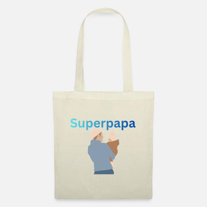 LIEBEVOLL Superpapa - Stoffbeutel - Natur
