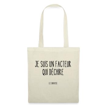 facteur qui déchire le courrier - Sac en tissu - nature - Devant