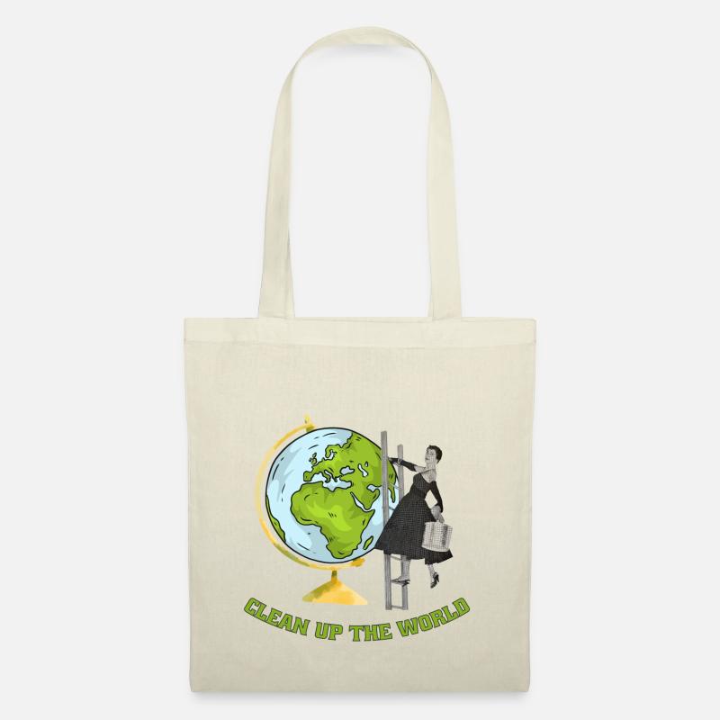 Clean up the World Umweltschutz Statement Collage - Stoffbeutel - Natur