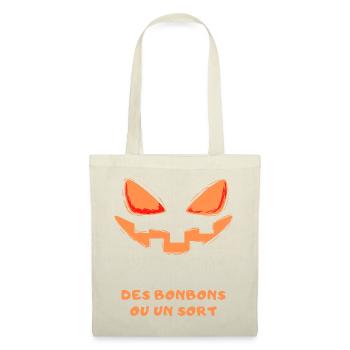 Des bonbons ou un sort - Sac en tissu - nature - Devant