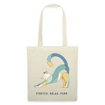 Stretch. Relax. Purr. – Katze - Stoffbeutel - Natur - Vorne