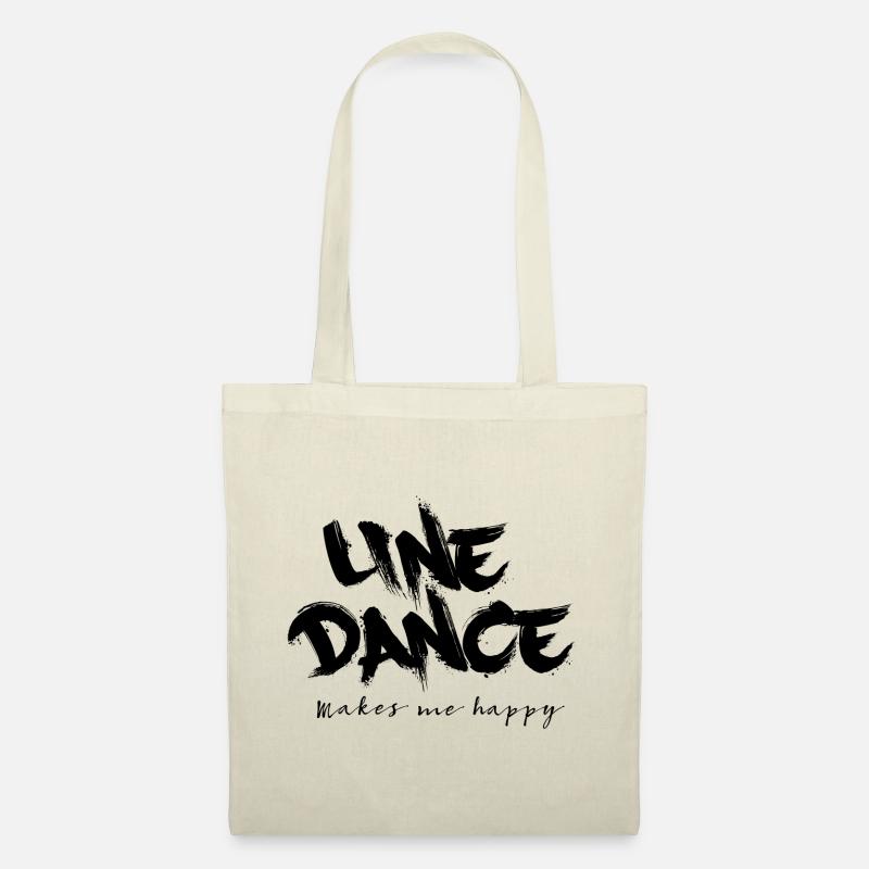 LINE DANCING, LINE DANCE MAKES ME HAPPY - Stoffbeutel - Natur