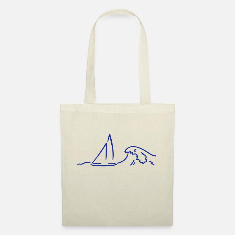 sailing - Segelboot & Meer, any colours - Stoffbeutel - Natur