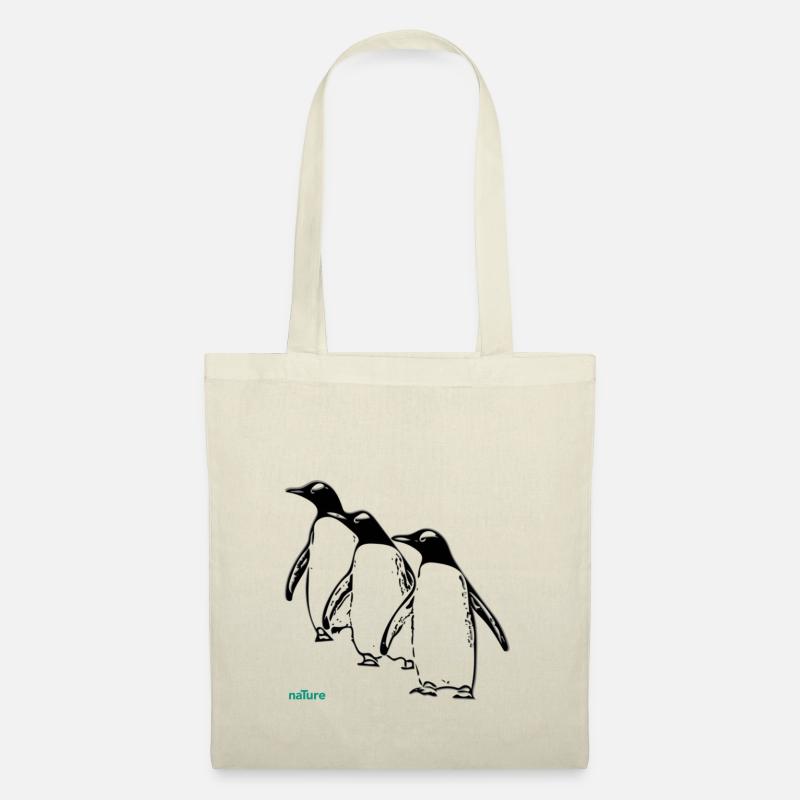 Pinguin - Stoffbeutel - Natur