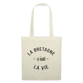 la bretagne c est la vie 32 foncé - Sac en tissu - nature - Devant