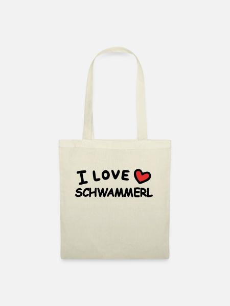 I Love Schwammerl - Stoffbeutel - Natur
