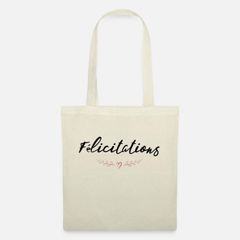 BRAVO. FELICITATIONS. NAISSANCE. ANNIVERSAIRE. BAC - Sac en tissu - nature