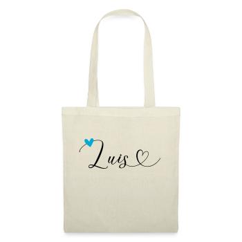 Luis Nom Prénom Calligraphie Coeur - Sac en tissu - nature - Devant