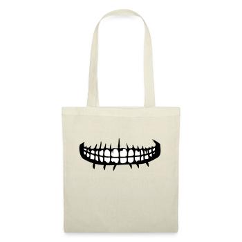 teeth mouth grin horror halloween scary boes - Tote Bag - nature - Front