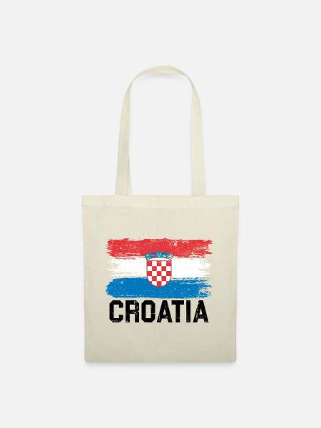 Kroatien Flagge - Stoffbeutel - Natur