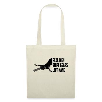 Real men shift gears left hand - Stoffbeutel - Natur - Vorne