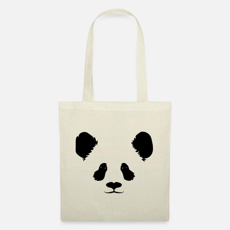 Panda Gesicht - Stoffbeutel - Natur