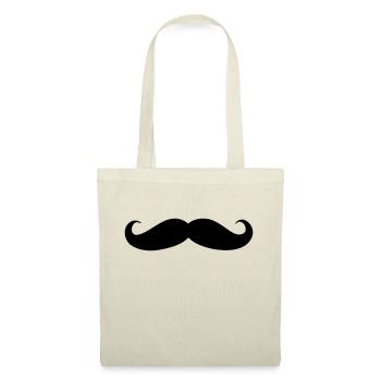 Moustache - Sac en tissu - nature - Devant