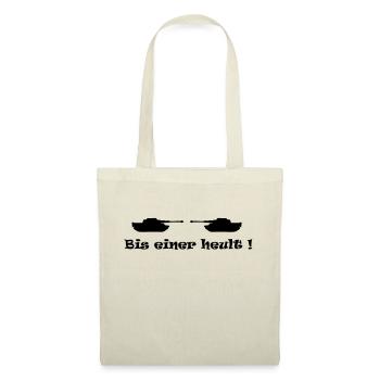 Bis einer heult schwarz - Stoffbeutel - Natur - Vorne