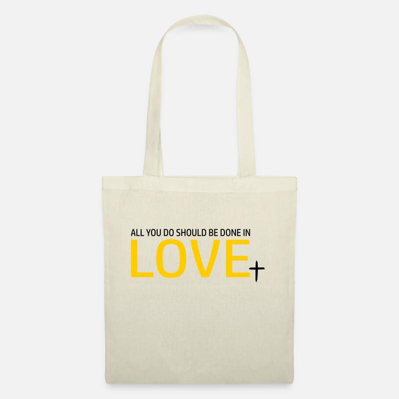 LOVE gold by csDesign - Stoffbeutel - Natur