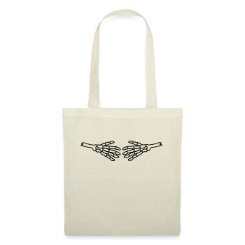 Skeleton Halloween Shake Hands - Tote Bag - nature - Front