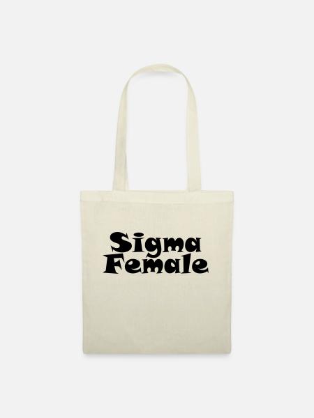 Sigma Female - Schriftzug - Stoffbeutel - Natur
