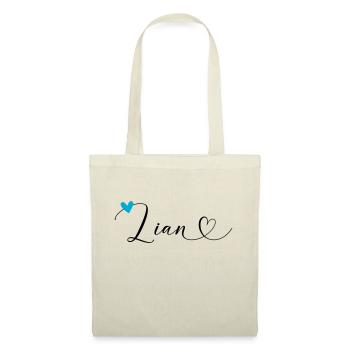Lian Nom Prénom Calligraphie Coeur - Sac en tissu - nature - Devant