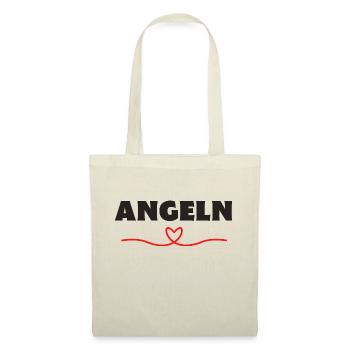 Angeln Angler Fischer - Stoffbeutel - Natur - Vorne