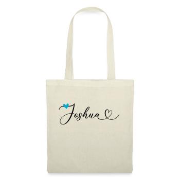 Joshua Nom Prénom Calligraphie coeur - Sac en tissu - nature - Devant