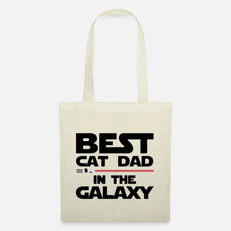 Bester Katzenpapa der Galaxie - Stoffbeutel - Natur