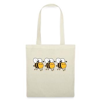 3 fleissige Bienen - Stoffbeutel - Natur - Vorne