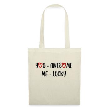 vous êtes génial amour Saint-Valentin en disant police - Sac en tissu - nature - Devant