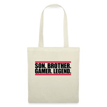son brother gamer legend - Stoffbeutel - Natur - Vorne
