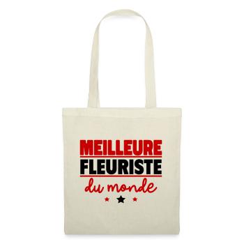 Meilleure fleuriste du monde, cadeau de noël - Sac en tissu - nature - Devant