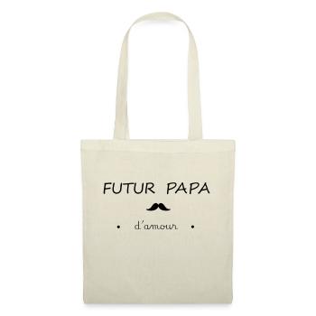 FUTUR PAPA D AMOUR - Sac en tissu - nature - Devant