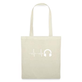 Heartbeat Casque blanc - Sac en tissu - nature - Devant