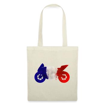 Motorrad Motorsport Frankreich Tricolore - Stoffbeutel - Natur - Vorne