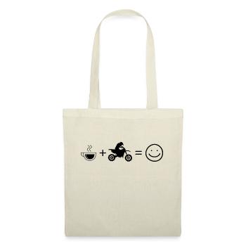 Coffee Smile Face and Motorcycle - (MOTORCYCLE) - Tote Bag - nature - Front