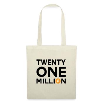 Bitcoin Twenty One Million - Stoffbeutel - Natur - Vorne