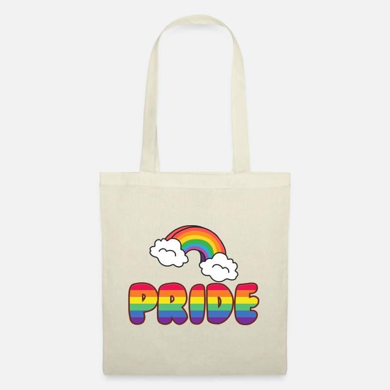 Gay Pride Regenbogen Wolke CSD LGBTQ - Stoffbeutel - Natur