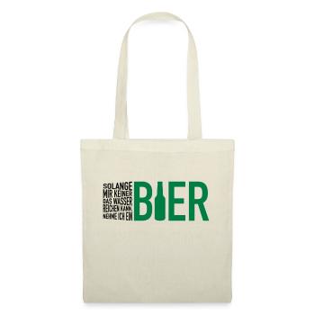 Wasser reichen. Bier - Stoffbeutel - Natur - Vorne