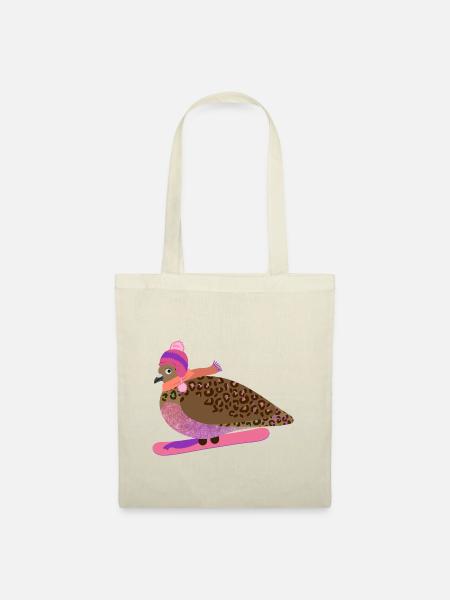 Snowboard Gal Pigeon Friend - Stoffbeutel - Natur