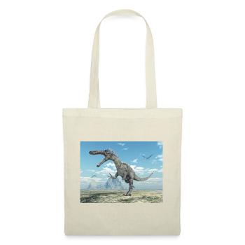 Dinosaurier Suchomimus in einer Landschaft - Stoffbeutel - Natur - Vorne