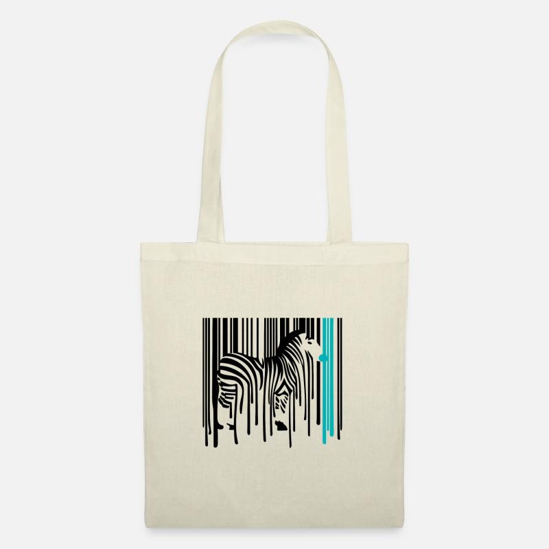 DRIPPY ZEBRA Barcode Graffiti Street Art - Stoffbeutel - Natur