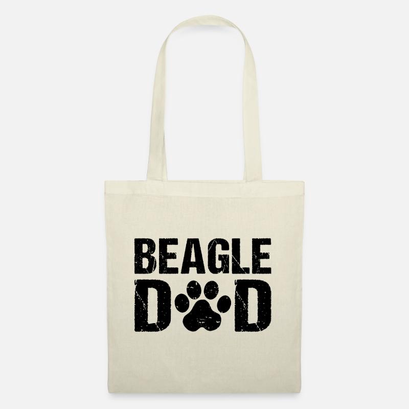 Beagle Dad Beagle Hunde - Stoffbeutel - Natur