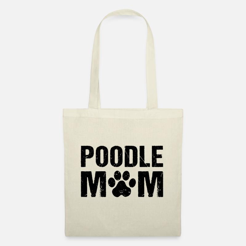 Poodle Mom Pudel Hunde - Stoffbeutel - Natur